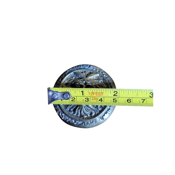 Vtg Brass Door Knobs – Old Man Winter Figural Victorian Face w/ Patina - Picture 4 of 4